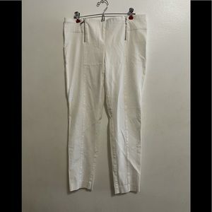 Alfani White Stretch Crop Pants - Size 10